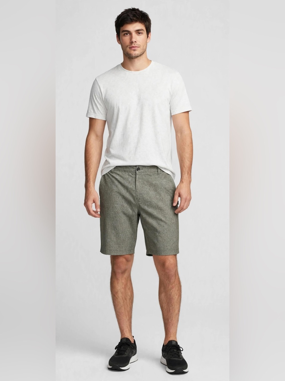 Oakley Men’s Olive Gray Casual Tech Shorts Size 38 Regular Fit Minimalist